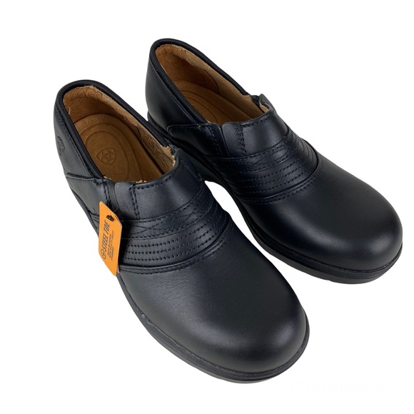 Ariat Shoes - NWT Ariat Steel Toe Shoes Slip On Loafers Boots Size 8 Women’s Black Leather